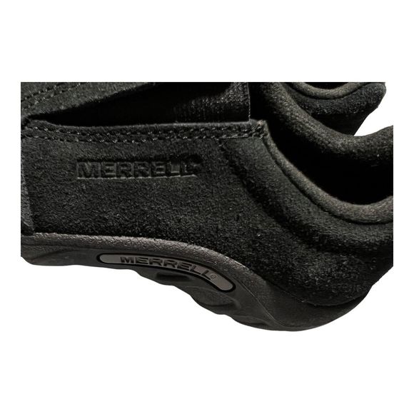 Merrell KIDS 4.5 Black Suede Jungle Moc, Nubuck Leather, J95631 EU 35.5 Slip On - Picture 5 of 9